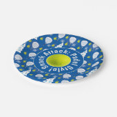 🎾🎄Aangepaste tekst Padel Smashing Kerstmis Papieren Bordje (Gekanteld)