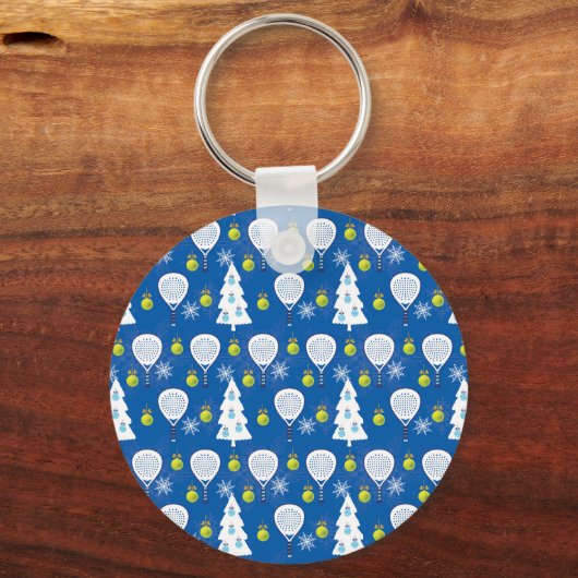 🎾🎄Aangepaste tekst Padel Smashing Kerstmis Sleutelhanger (Achterkant)
