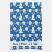 🎾🎄Aangepaste tekst Padel Smashing Kerstmis Theedoek (Verticaal)