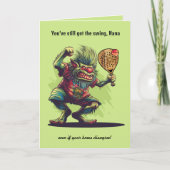 Aangepaste tekst, padel Trollin' the Court Nana Ed Kaart (Voorkant)