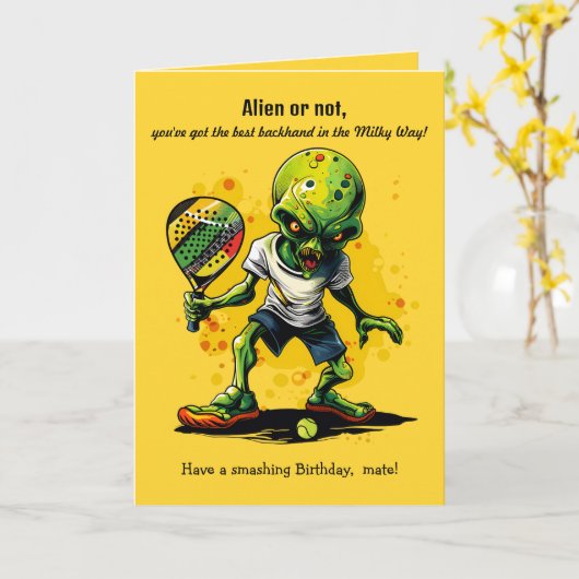 Aangepaste tekst, Padel van Another Planet Kaart (Gele Bloem)