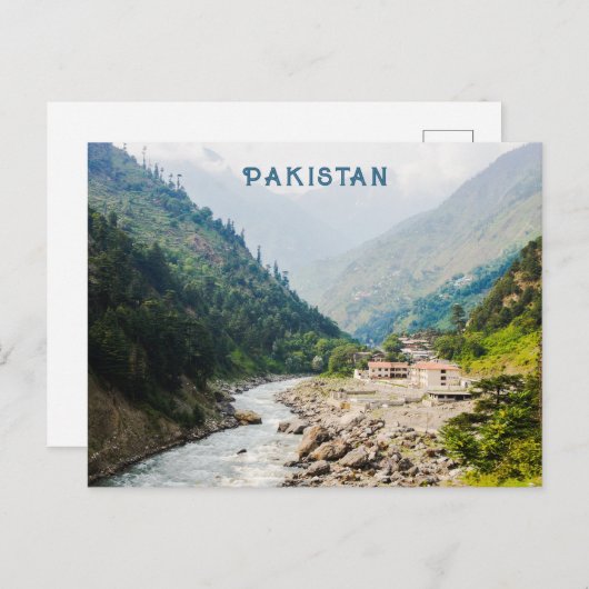 Aangepaste tekst Pakistan Briefkaart (Voorkant / Achterkant)