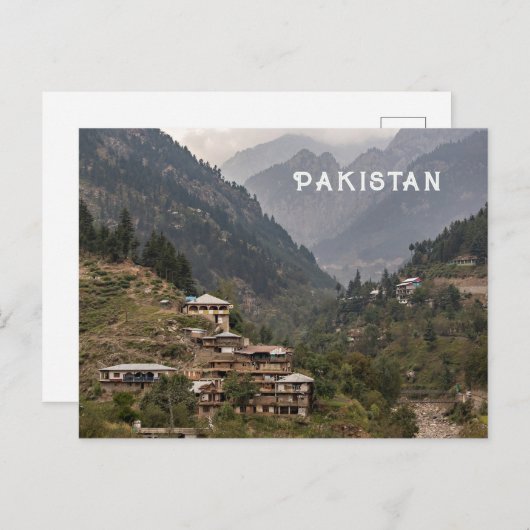 Aangepaste tekst Pakistan Briefkaart (Voorkant / Achterkant)
