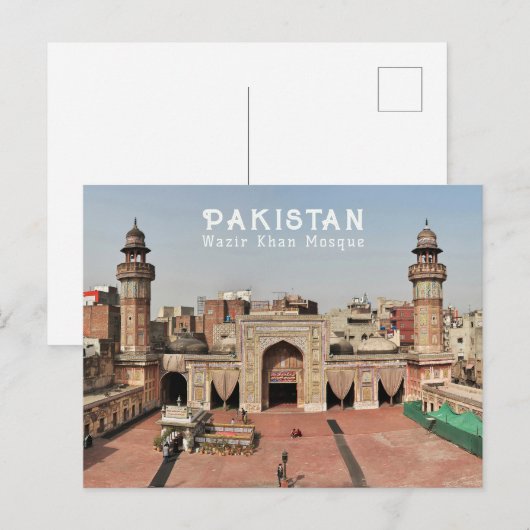 Aangepaste tekst Pakistan Briefkaart (Voorkant / Achterkant)