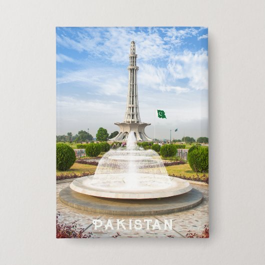 Aangepaste tekst Pakistan Button (Voorkant)