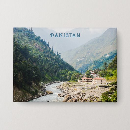 Aangepaste tekst Pakistan Button (Voorkant)