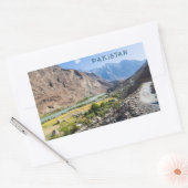 Aangepaste tekst Pakistan Rechthoekige Sticker (Envelop)