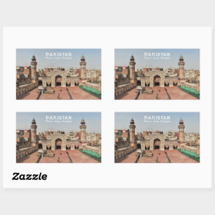 Aangepaste tekst Pakistan Rechthoekige Sticker