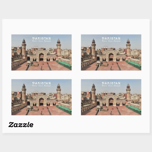 Aangepaste tekst Pakistan Rechthoekige Sticker (Vel)