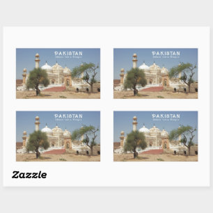 Aangepaste tekst Pakistan Rechthoekige Sticker