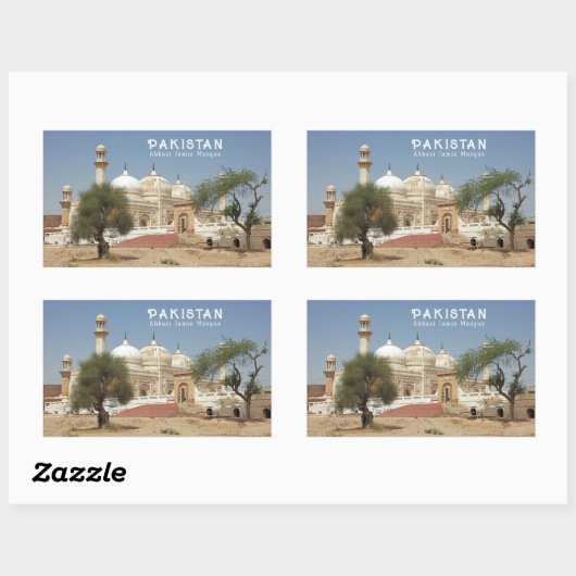 Aangepaste tekst Pakistan Rechthoekige Sticker (Vel)