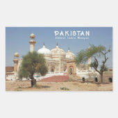 Aangepaste tekst Pakistan Rechthoekige Sticker (Voorkant)