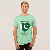 Aangepaste tekst Pakistan Tri-Blend Shirt (Voorkant volledig)