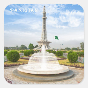 Aangepaste tekst Pakistan Vierkante Sticker