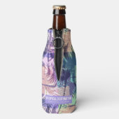 Aangepaste tekst palm Trees Patroon Flesjeskoeler (Fles Achterkant)