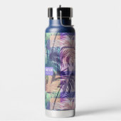 Aangepaste tekst palm Trees Patroon Waterfles (Links)