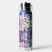 Aangepaste tekst palm Trees Patroon Waterfles (Achterkant)
