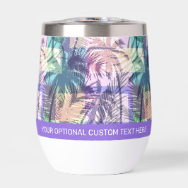 Aangepaste tekst palmbomen patroon