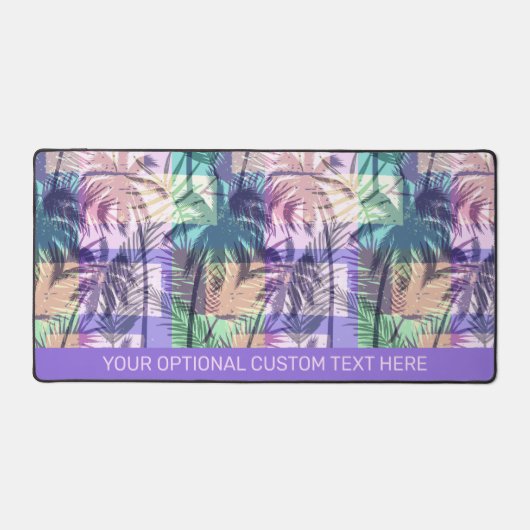 Aangepaste tekst palmbomen patroon bureaumat (Voorkant)