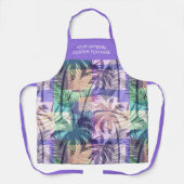 Aangepaste tekst palmbomen patroon schort (Voorkant)