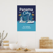 Aangepaste tekst Panama City Poster (Keuken)