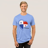 Aangepaste tekst Panama Love Tri-Blend Shirt (Voorkant volledig)