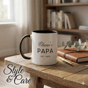 Aangepaste tekst Papa Combo Mok Cadeau Gepersonali