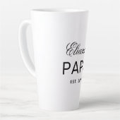 Aangepaste tekst Papa Latte Mok Geschenk Gepersona (Linkerhoek)