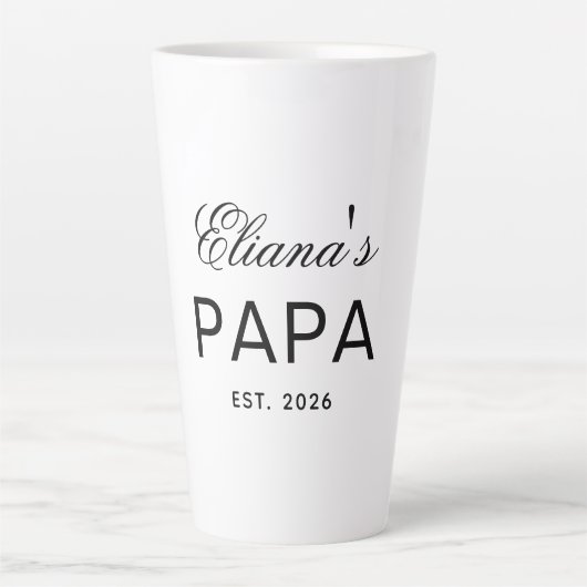 Aangepaste tekst Papa Latte Mok Geschenk Gepersona (Voorkant)