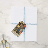 Aangepaste tekst Papegaai Luifel Vintage Botanisch Cadeaulabel (Met Touw)