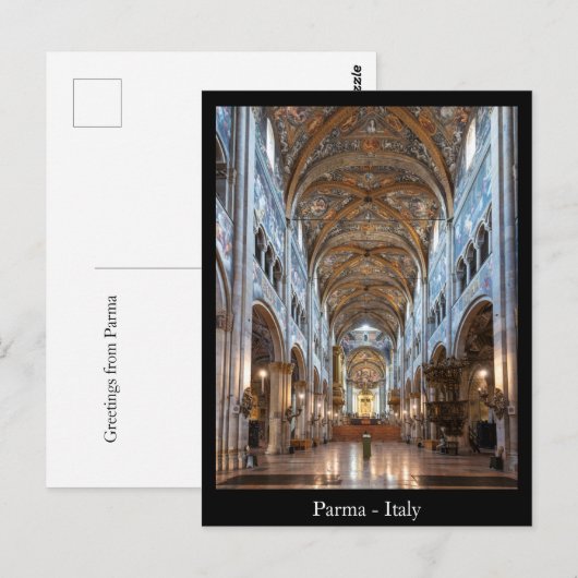 Aangepaste tekst Parma Cathedral, Italië Briefkaar Briefkaart (Voorkant / Achterkant)