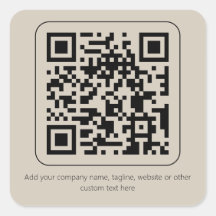 Aangepaste tekst Pastel Crèmekleurige Vanille QR-c