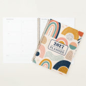 Aangepaste tekst Pastel Prism Boog Abstract Patroo Planner (Display)
