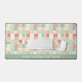 Aangepaste tekst Pastels patroon Faux keramische T Bureaumat (Keyboard & Muis)
