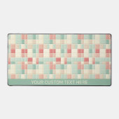 Aangepaste tekst Pastels patroon Faux keramische T Bureaumat (Voorkant)