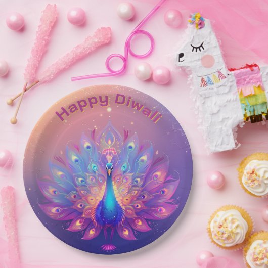 Aangepaste tekst, Peacock Party Diwali Bord (Feest)