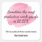 Aangepaste tekst pensioen Kaars Sticker (Voorkant)