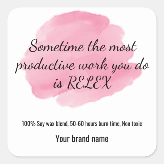 Aangepaste tekst pensioen Kaars Sticker (Voorkant)