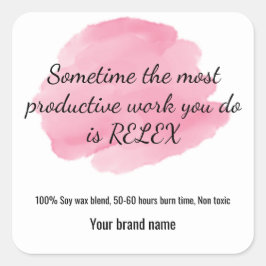 Aangepaste tekst pensioen Kaars Sticker