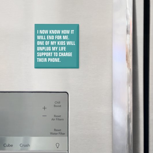 Aangepaste Tekst Persoonlijke Grappige Spreuk Magneet (Insitu (Koelkast))