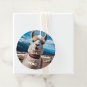 Aangepaste tekst Peru Llama Bedankjes Labels (In situ)