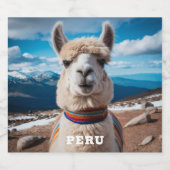 Aangepaste tekst Peru Llama Bier Etiket (Enkel label)