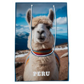 Aangepaste tekst Peru Llama Medium Cadeauzakje (Achterkant)