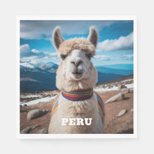 Aangepaste tekst Peru Llama Servet