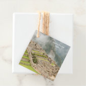 Aangepaste tekst Peru Machu Picchu Bedankjes Labels (In situ)