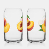 Aangepaste tekst perziken blikvorm glas (Links)