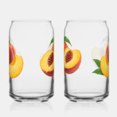 Aangepaste tekst perziken blikvorm glas (Rechts)