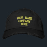 Aangepaste tekst Pet geborduurd Pet uw kleuren<br><div class="desc">Kies lettertypen en kleur - Ontwerp uw eigen gepersonaliseerde geborduurde promotionele zakelijke honkbalmutsen met aangepaste tekst - Jouw tekst toevoegen - Naam - Bedrijf / nummer / letter / slogan - Tagline / of Website, Telefoon, E-mail, Social Media Handle, Adres, Logo - Foto / meer - Kies uw kleur /...</div>
