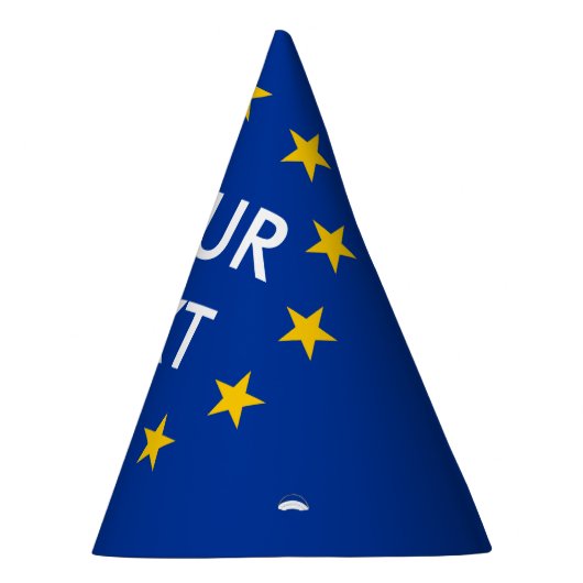 Aangepaste tekst petten EU-vlaggenpartij Feesthoedjes (Rechts)