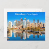 Aangepaste tekst Philadelphia Pennsylvania Briefkaart (Voorkant / Achterkant)
